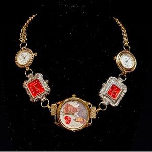 Handmade, watch, choker necklace